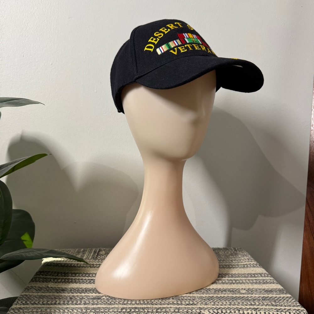 Adult Unisex ONE SIZE Black Desert Storm Veteran Baseball Hat NEW